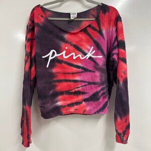 0354 Victoria’s Secret PINK Tie-Dye Crewneck Sweatshirt athleisure Y2K look